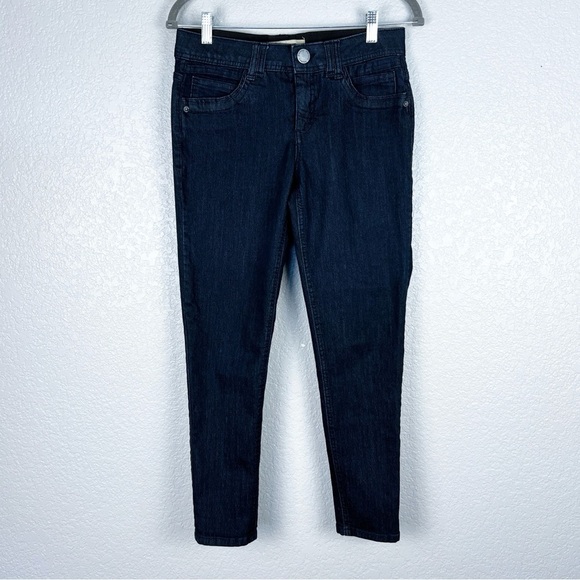 Democracy Skinny Ankle Skimmer Jeans, Dark Blue 6 - EUC, Classic, Denim, Stretch - Picture 2 of 9